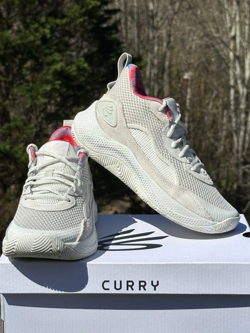 Under Armour GS Curry 3Z Mid Beige Youth Casual Basketball Sneaker Size 4Y NEW